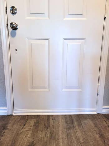reviewer's door with the blocker on the bottom
