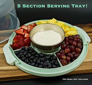 The five section serving tray