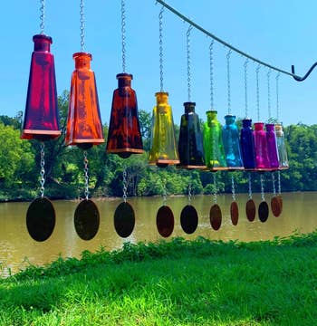 the wind chimes in all of the assorted colors
