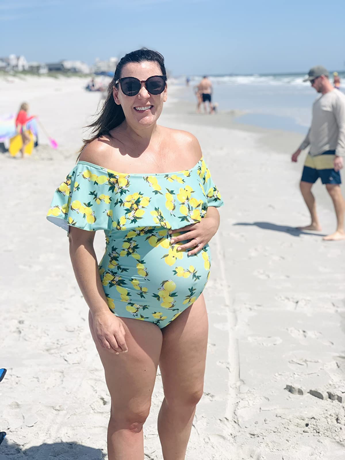 lemon maternity swimsuit
