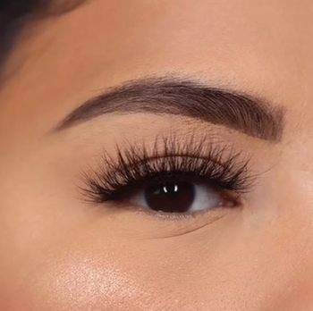 a model with the natural looking fake lashes