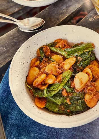 bowl of beans and greens