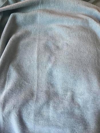 reviewer's shirt without stain