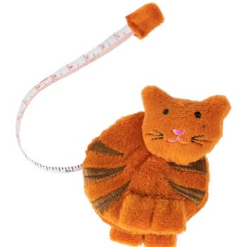 fuzzy orange cat measuring tape