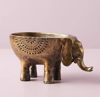 the gold elephant planter