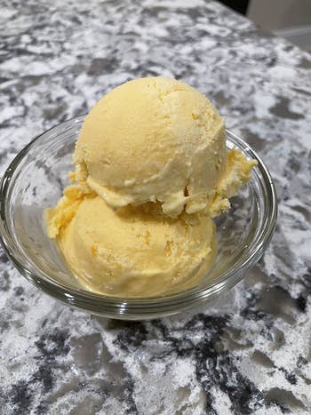 reviewer image of a bowl of mango ice cream