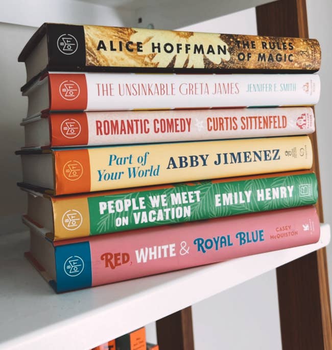 buzzfeed editor's stack of book of the month books