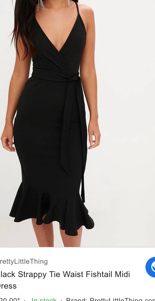 black strappy tie waist fishtail midi dress Quiz: Go On A Shopping Spree And We'll Tell You Which Strong Female Lead  You're Most Like