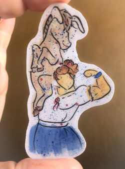 a water color luisa sticker