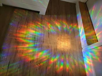 rainbow cast on reviewer's floor