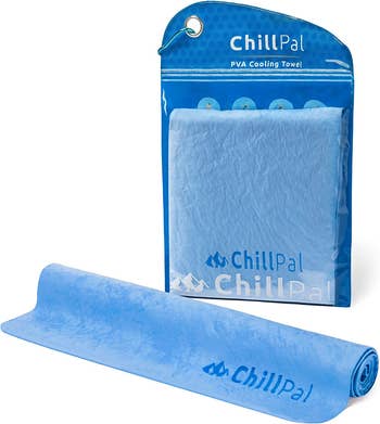 blue cooling towel