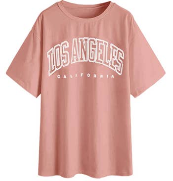 los angeles graphic tee in pink
