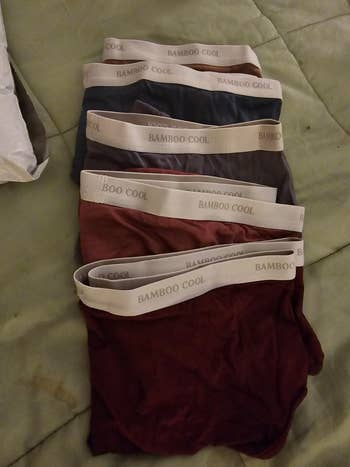 Five pairs of men's underwear with 