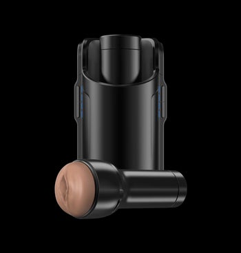 Black masturbator with realistic sleeve removed