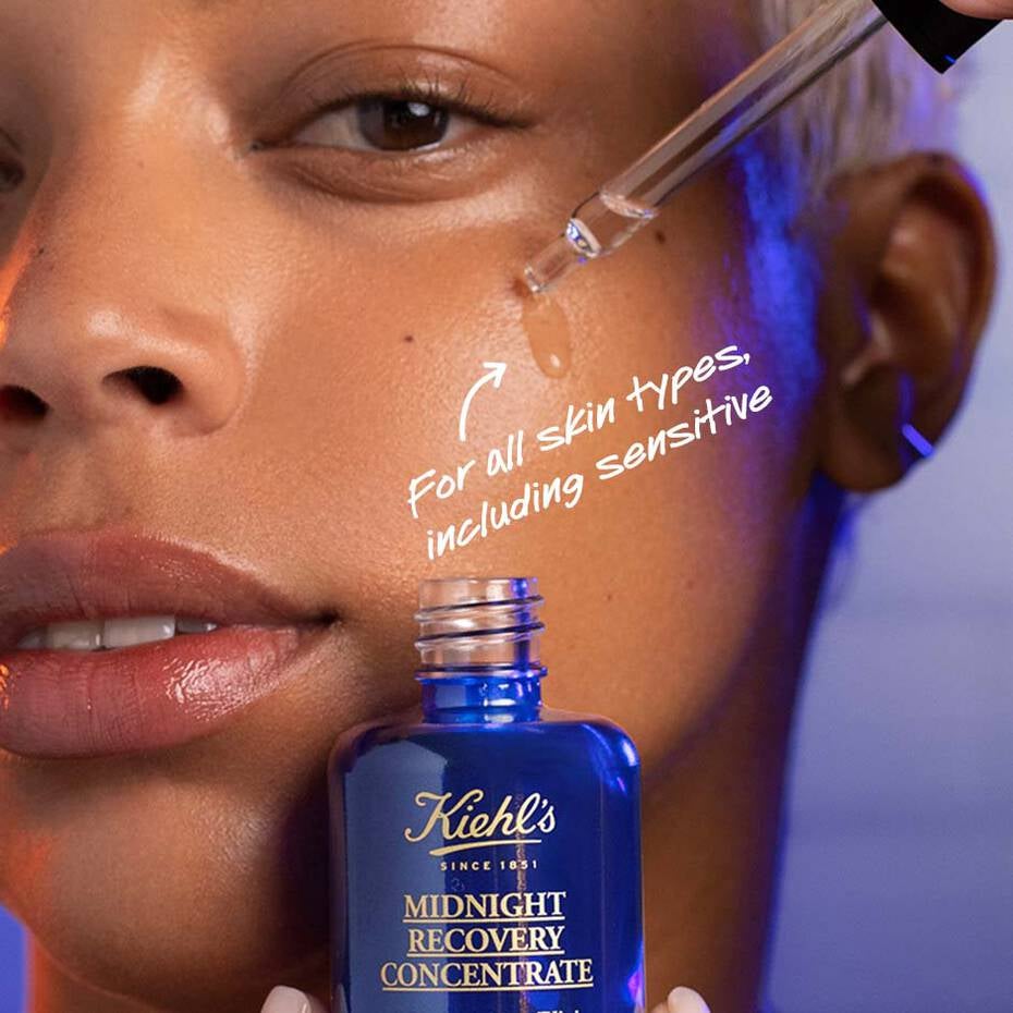 A model using Kiehl's face oil serum