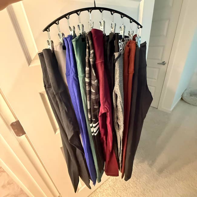 Pants organized connected a hanger, showcasing respective pairs for casual closet storage. Ideal for a location buying diagnostic connected organizing covering efficiently