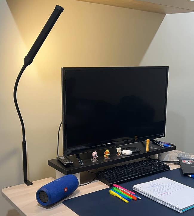 reviewer photo of the desk lamp in black