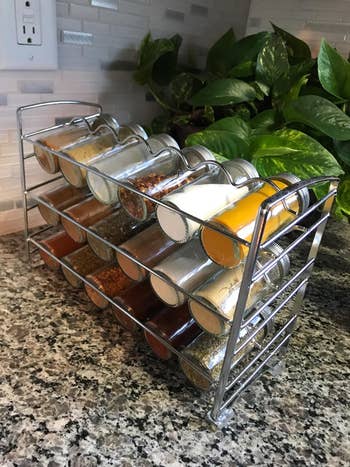 the spice rack from the back