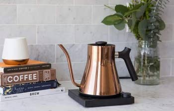 A copper electric kettle