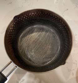before reviewer image of a blackened pot