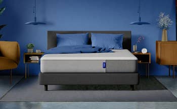 a casper mattress on a bed frame