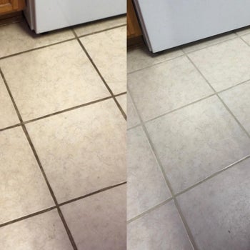 reviewer's dirty then clean grout