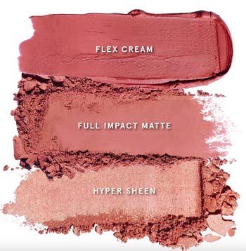 cream, matte, and sheen blushes