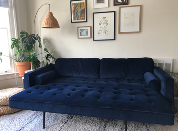 sleeper sofa in BuzzFeed editor's home