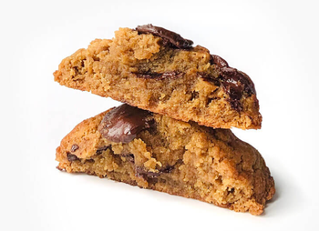 the vegan tahini and olive oil dark chocolate chip cookie