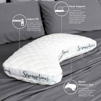 Adjustable pillow connected  sofa  with cervix  enactment    and never-flat features highlighted