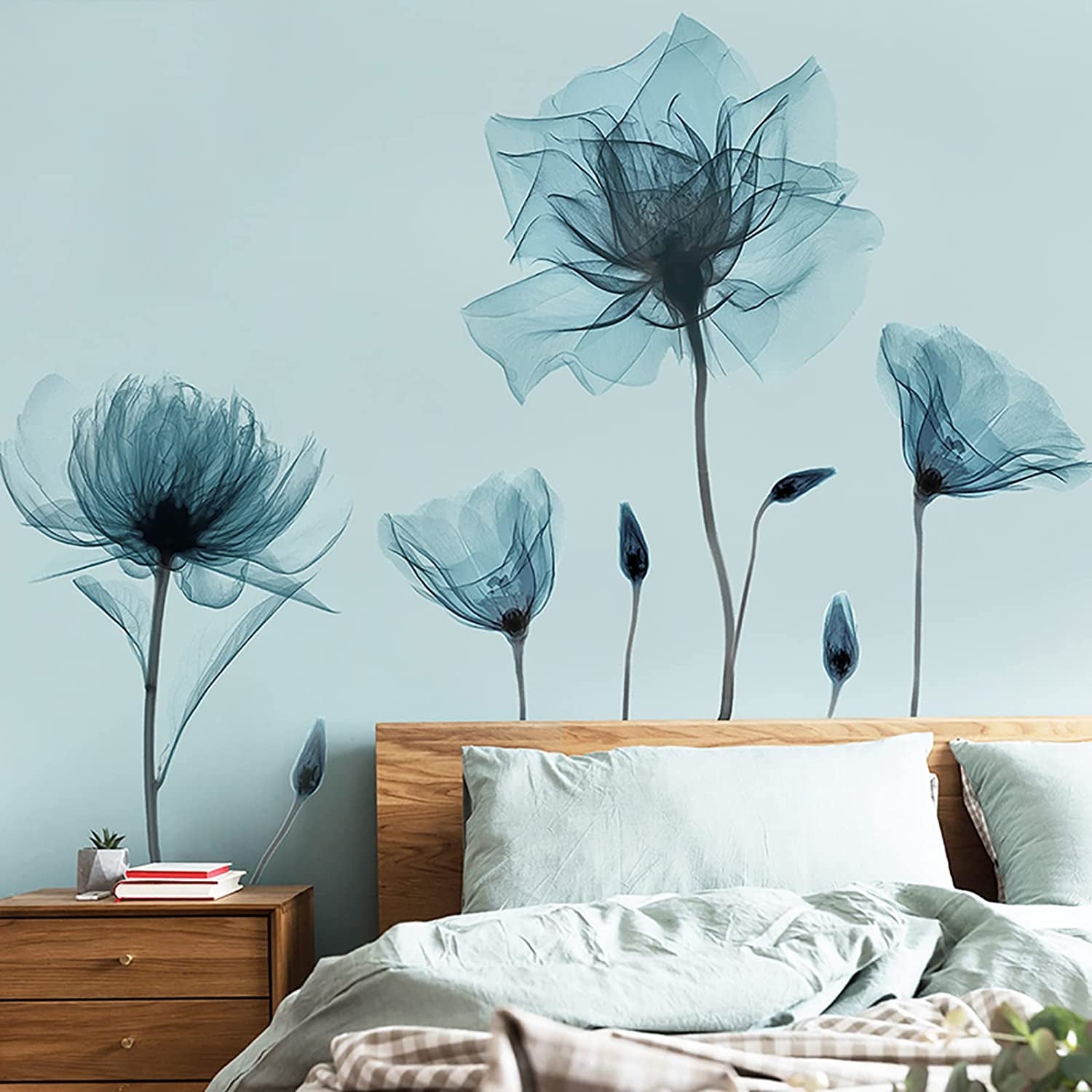 Bedroom with floral prints