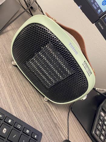 The space heater on a reviewer's desk