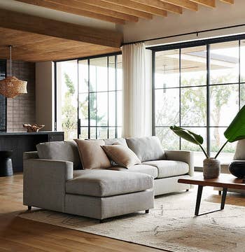 the grey sectional sofa