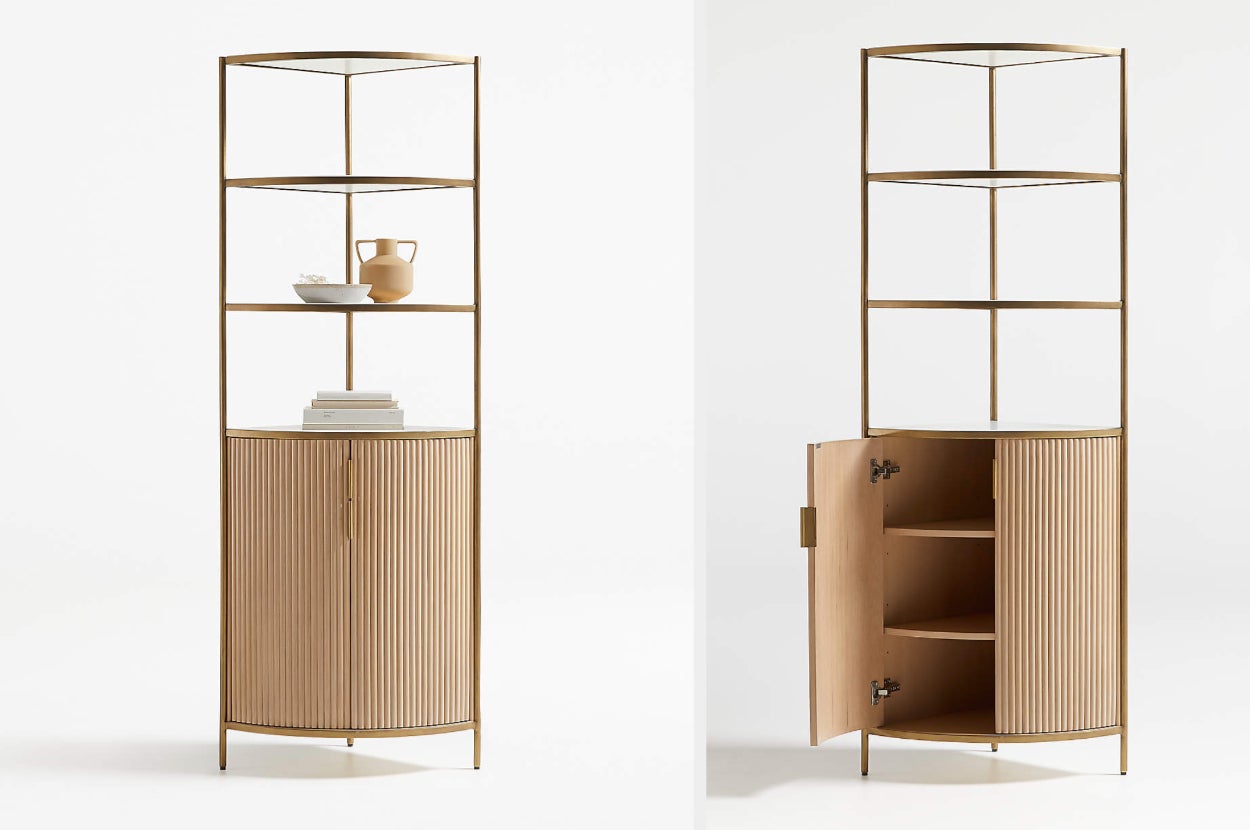 Wooden Corner Cabinet For Living Room