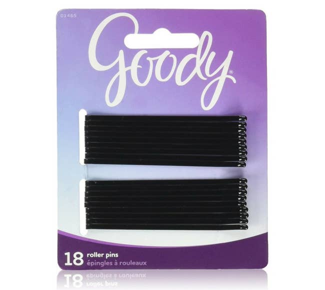 a pack of 18 black roller pins