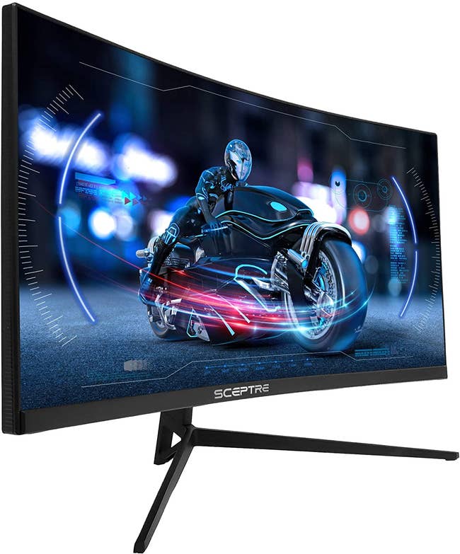 the curved monitor