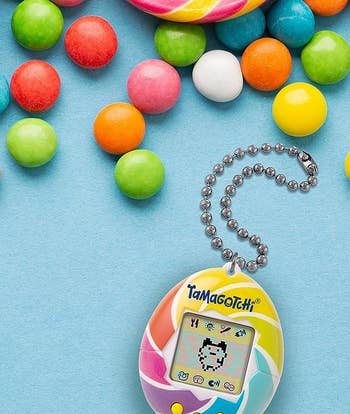 the rainbow candy swirl tamagotchi