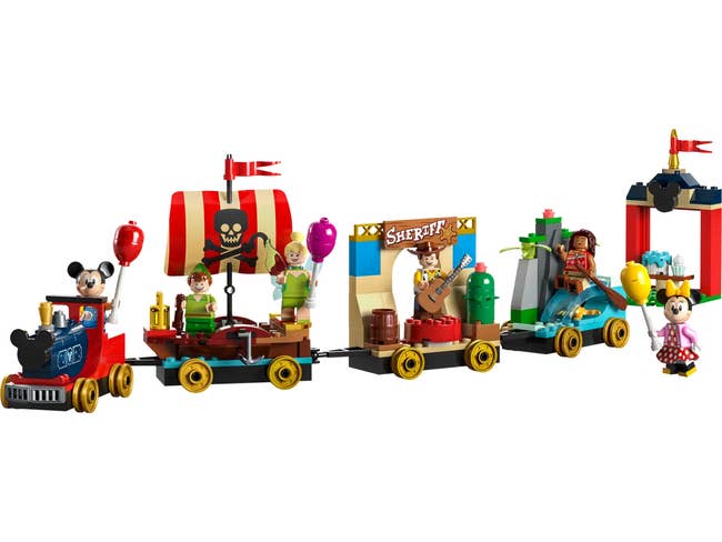 the Lego Disney Celebration train