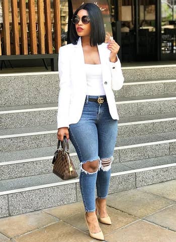 reviewer wearing blazer