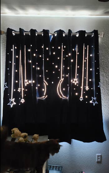 Navy blue version of curtain 