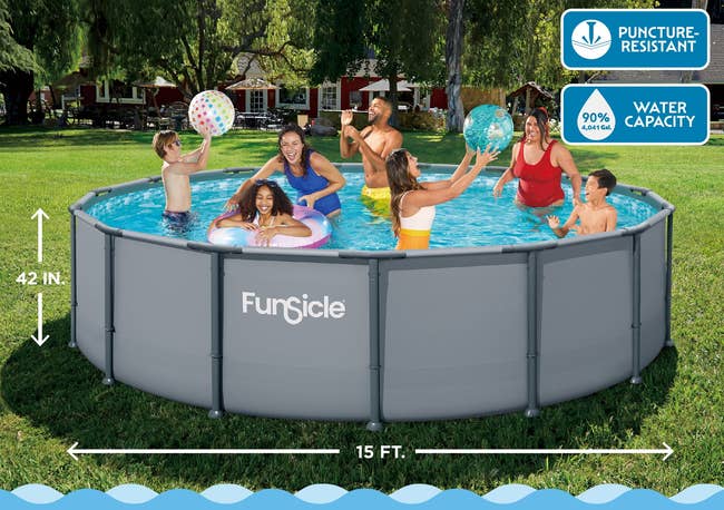 A household enjoys playing successful a FunSicle 15' x 42