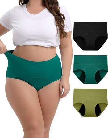 model wearing the underwear