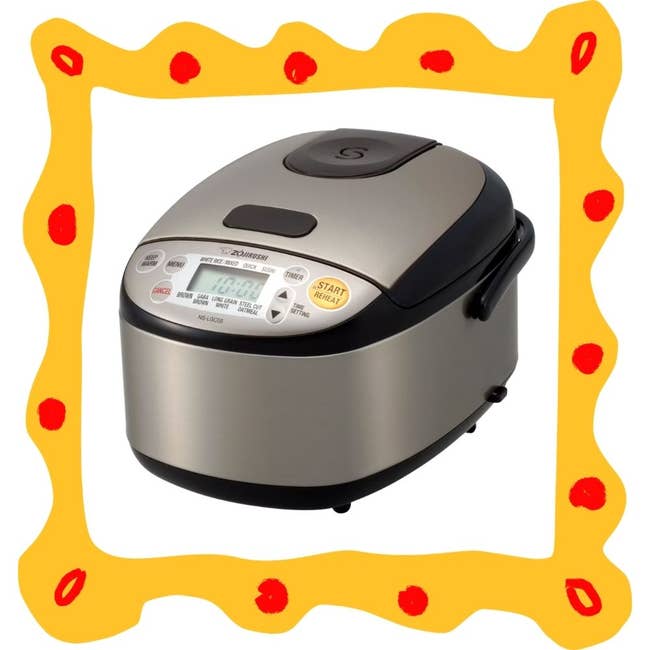 A rice cooker with a digital display