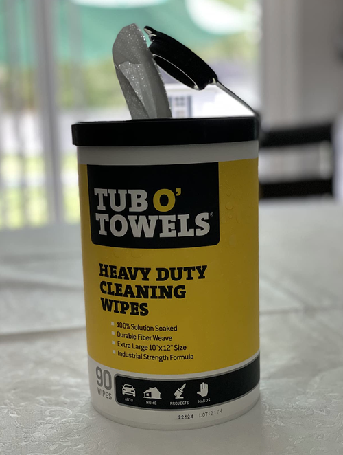 Tub O Towels Heavy-Duty 10 x 12 Size Multi-Surface Cleaning Wipes