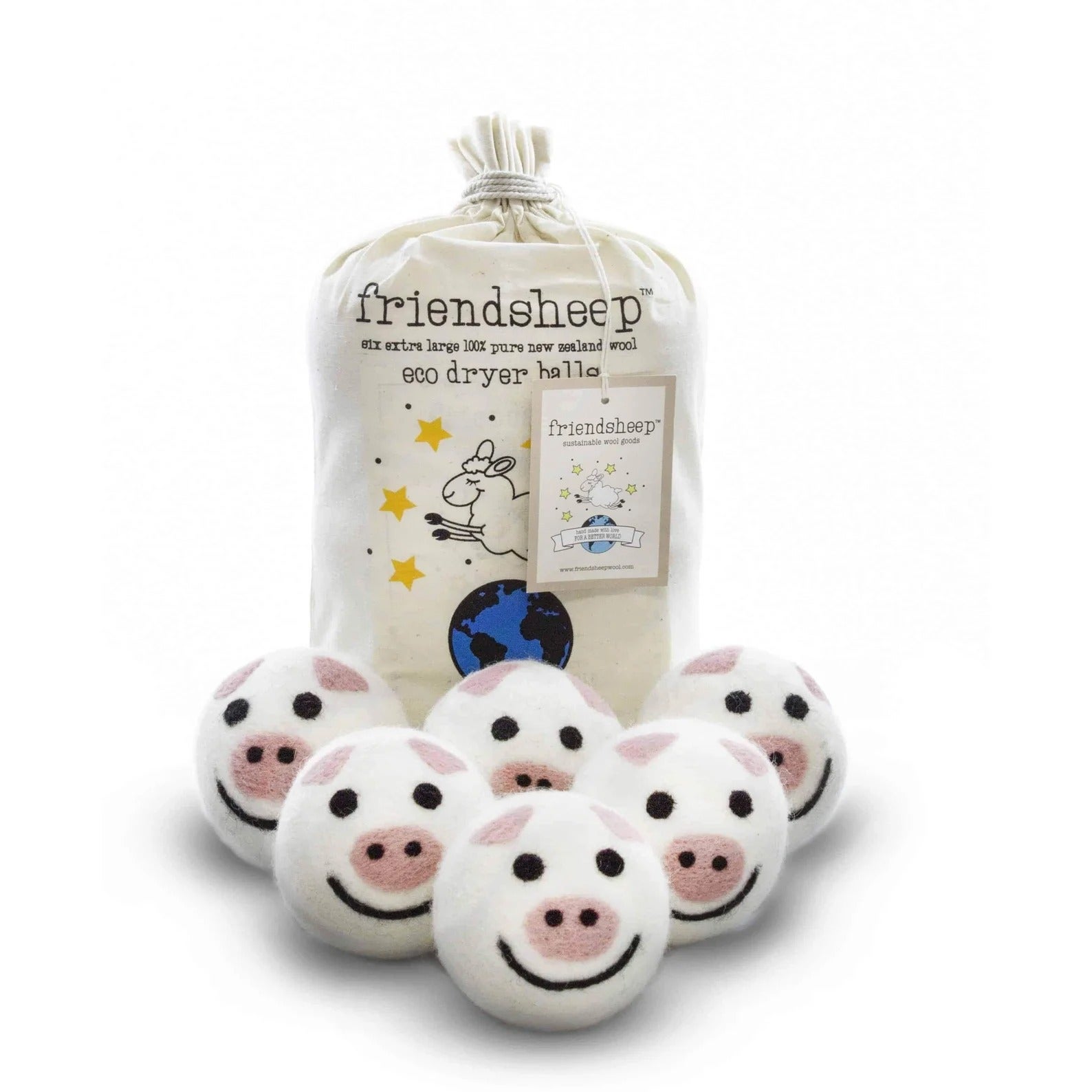 six pig dryer balls