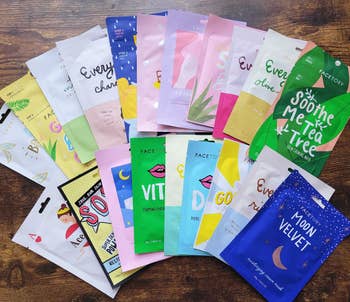 the pack of roughly 20~ sheet masks from facetory