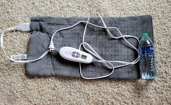 Reviewer image of gray heating pad
