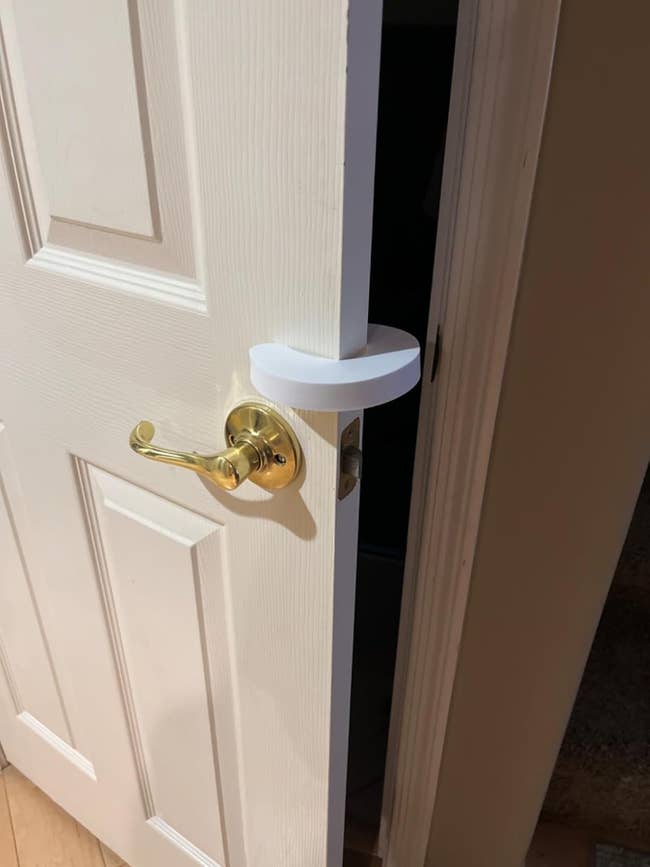 Door with a foam defender  placed connected  apical  borderline   to forestall  slamming, perfect  for childproofing oregon  protecting fingers
