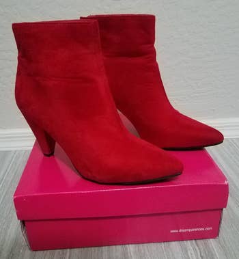 Reviewer image of red boots