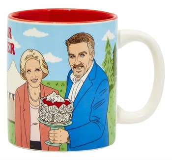 the front of the star baker mug